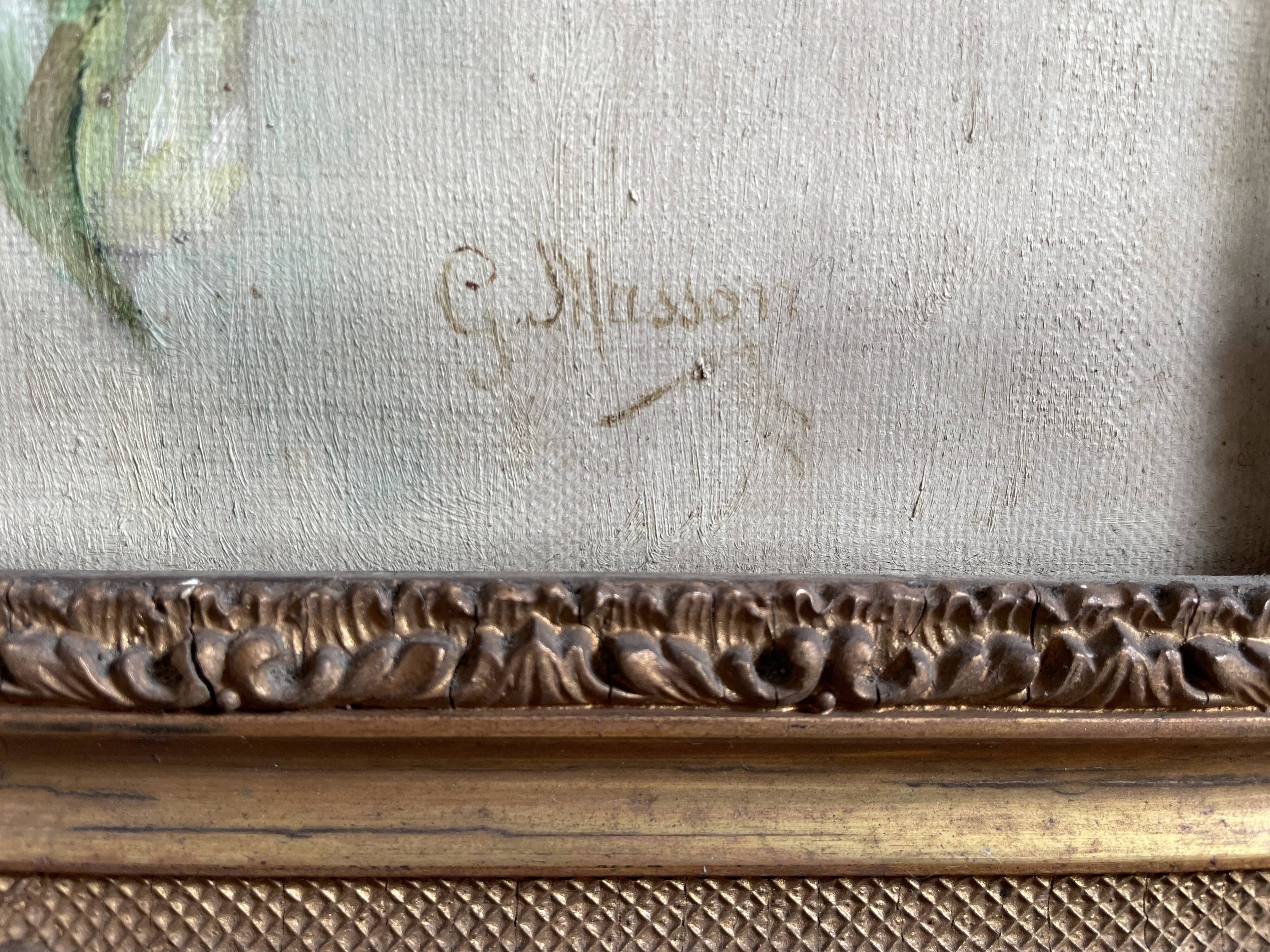 Old painting, still life with roses (late nineteenth)