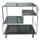 Coffee table / chrome and smoked glass by Max Sauze