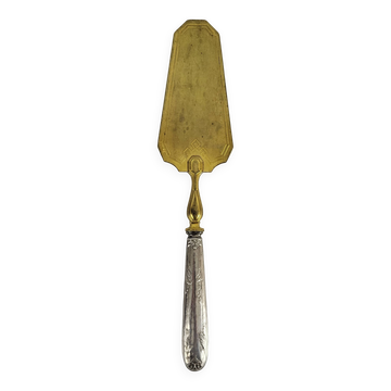 Silver pie server with Minerva hallmark / vermeil
