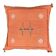 Berber cushion in orange Sabra with pom poms
