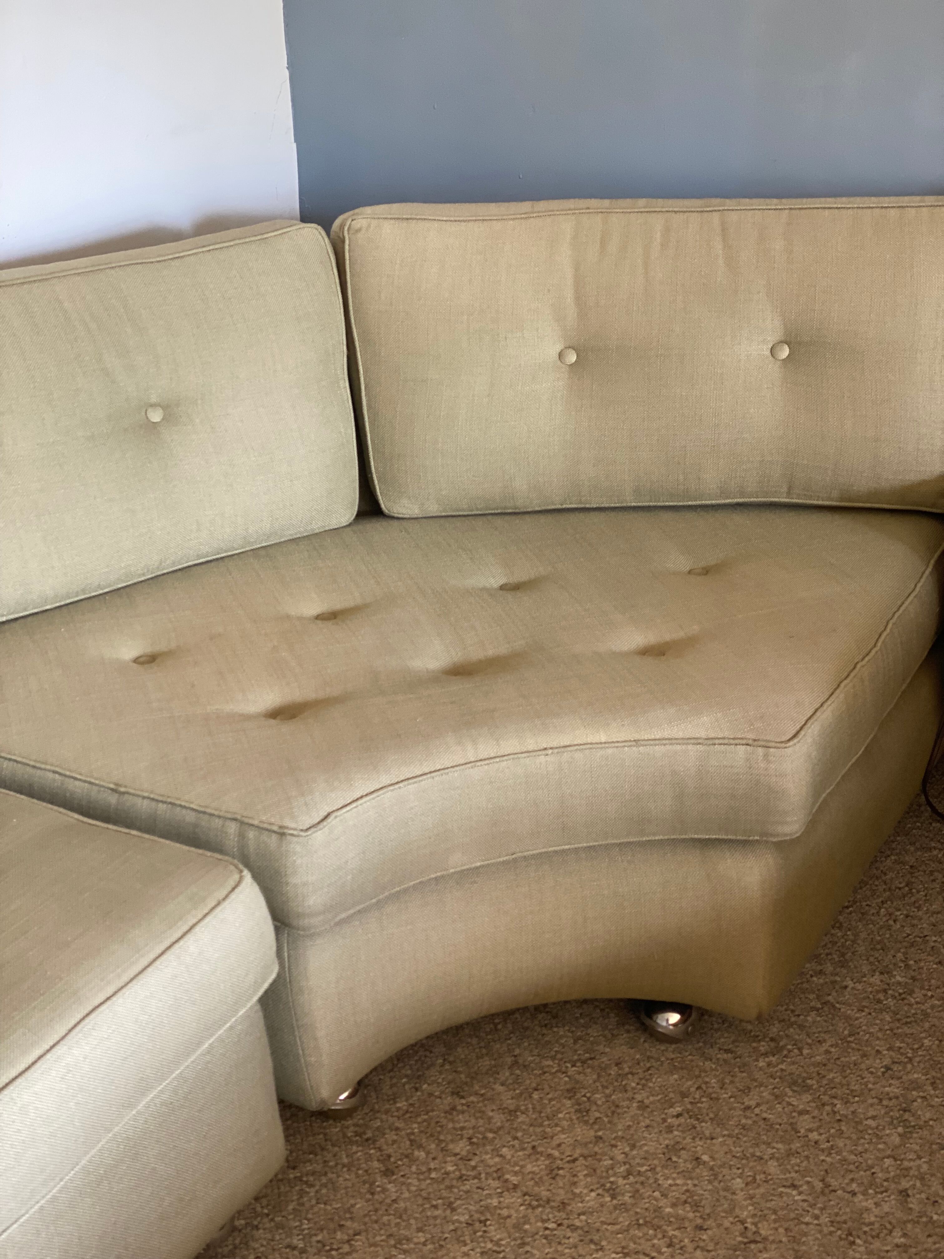 Vintage 2-Piece Modular Sofa