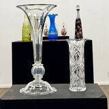 Giant crystal vase legras et cie