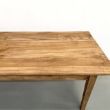 XXL solid walnut table with tapered legs