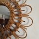 Vintage bamboo mirror 56cm