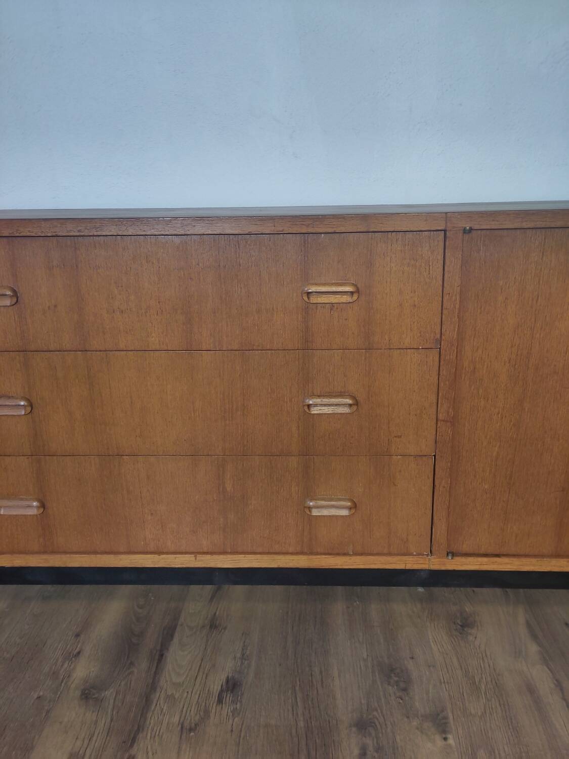 Scandinavian teak and metal sideboard