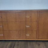 Scandinavian teak and metal sideboard