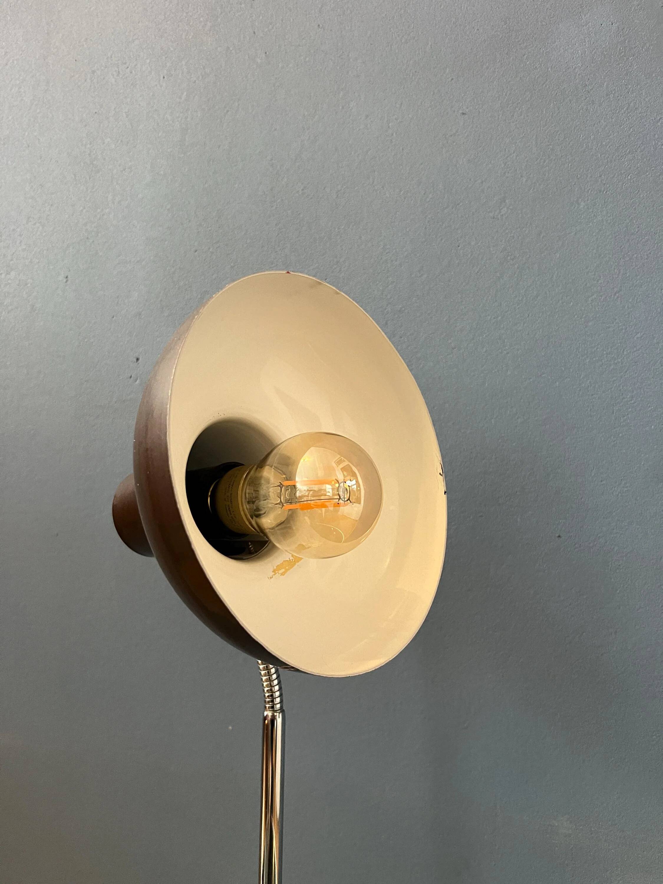 Vintage brown metal table lamp