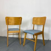 Chaises de salle à manger en hêtre modernistes du milieu du siècle, années 1950, lot de 2
