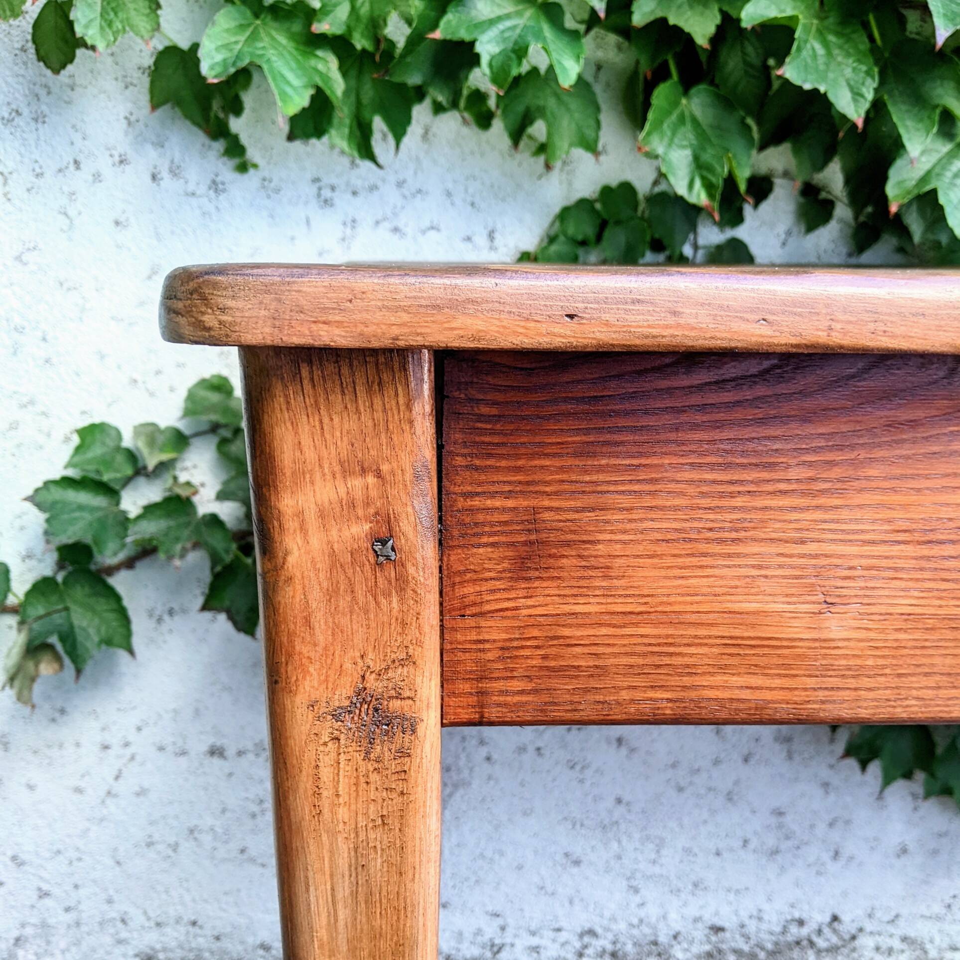 Raw wood desk from the 50s