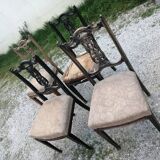 Lot 4 chairs "Chippendale"