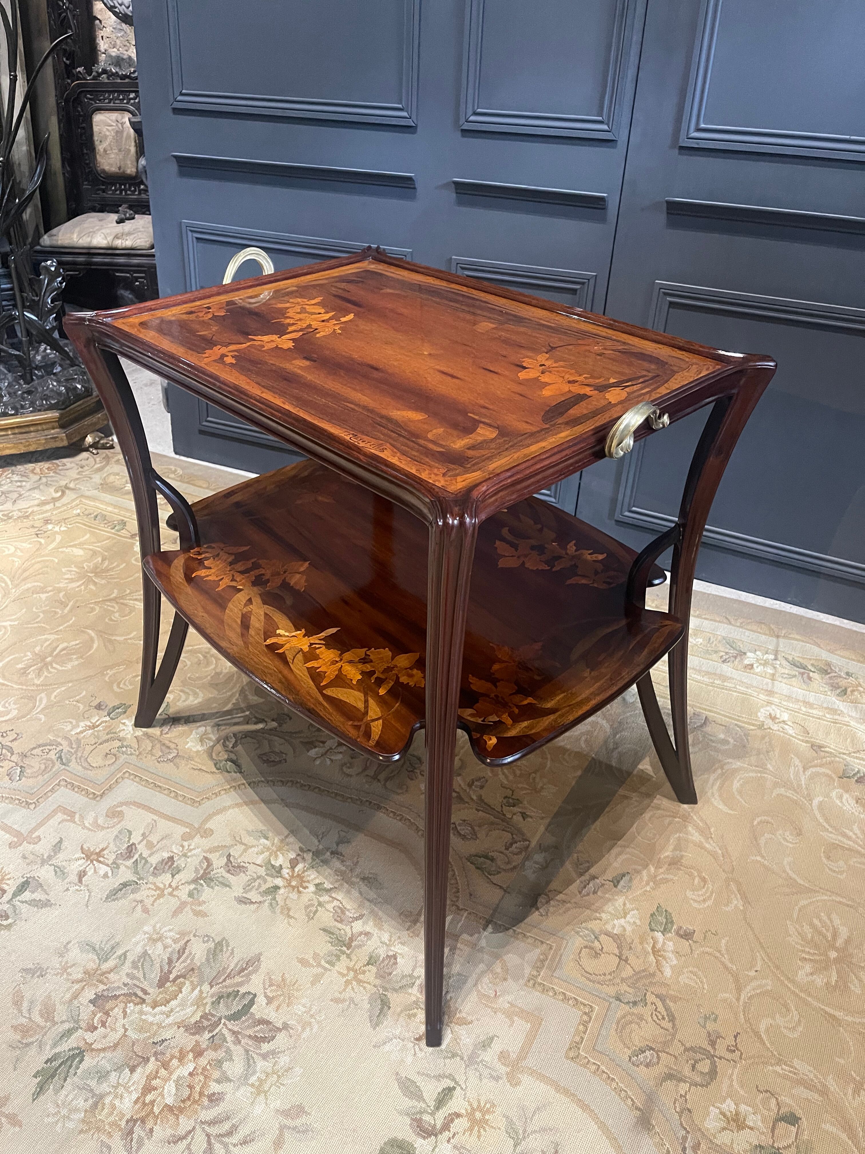 Orchid tea table louis majorelle model olga art nouveau 1900