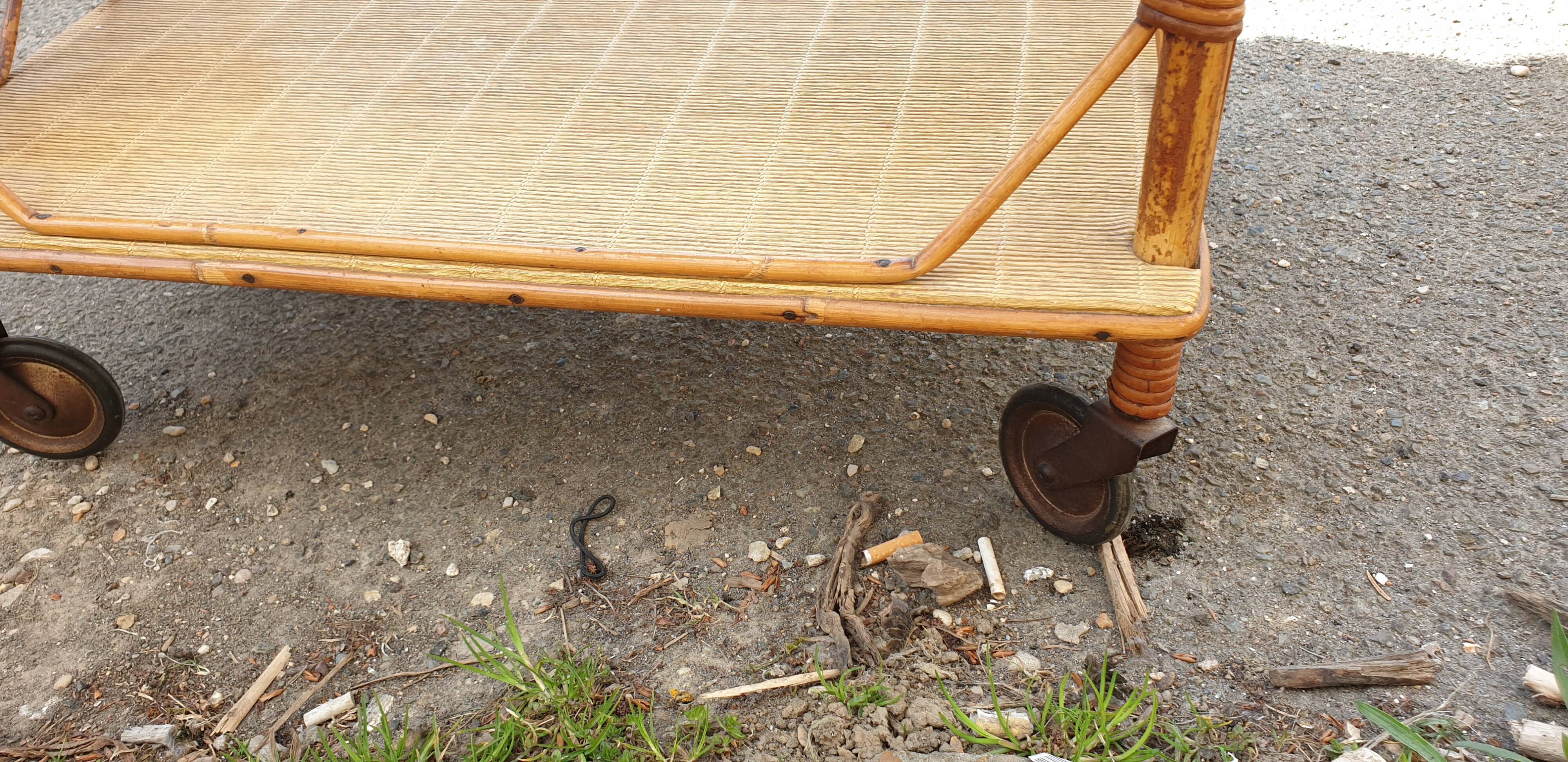 Furniture bar rattan 50s