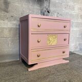 30s Old Rose and Gold chest of drawers