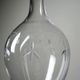Antique crystal decanter from Nancy, engraved, circa 1920-1930.