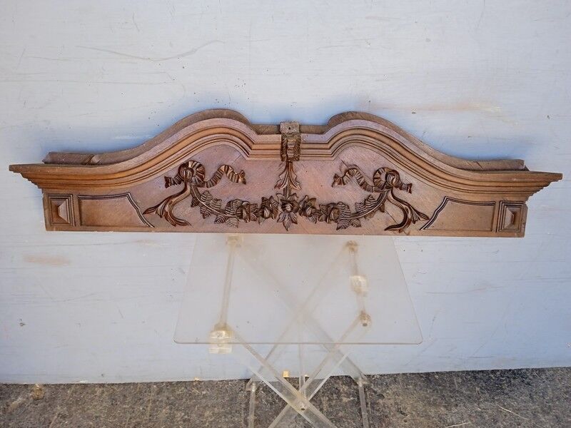 Pediment carved wood paneling Louis XVI style ep XIXth