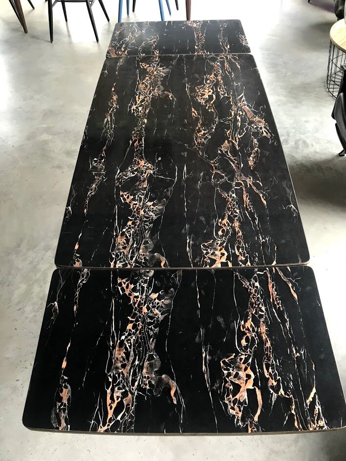 1960s adjustable and expandable dining table