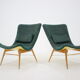 1960s Pair of Miroslav Navratil Shell Lounge Chairs, Czechoslovakia