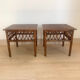 Paire de chevets vintage en rotin