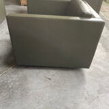 2-seater sofa and 2 armchairs set Pfister for Knoll khaki leather