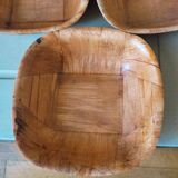 5 dishes in pressed laminated wood
