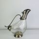 Silver-plated wine carafe jug, duck