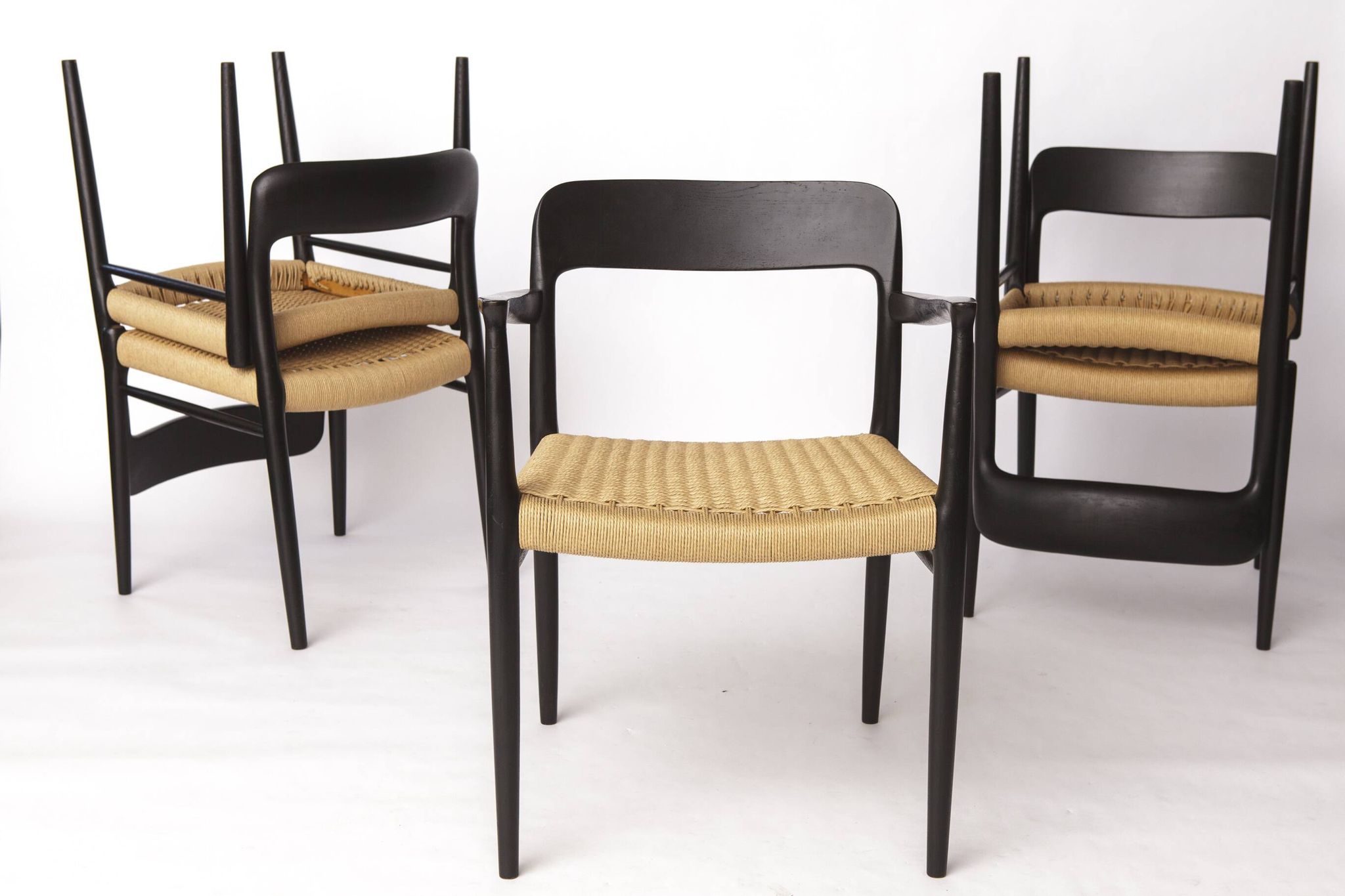 Niels Otto Møller Armchair Black 1960s – Danish Mid-Century Chair Model 56