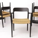 Niels Otto Møller Armchair Black 1960s – Danish Mid-Century Chair Model 56