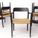 Fauteuil Niels Otto Møller noir années 1960 – Chaise danoise du milieu du siècle modèle 56