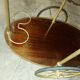 Vintage mahogany roll bar