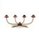 Scandinavian four-branch candlestick in copper and brass, 1950s