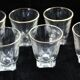 Set of 6 liqueur glasses with golden threads - Art Deco 1940 certified
