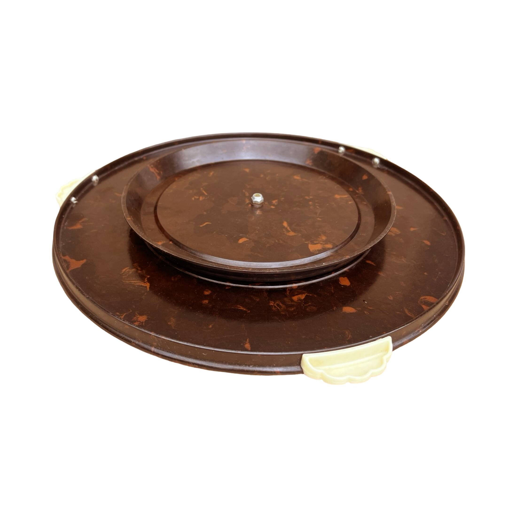 Bakelite rotating tray Kreutz in Art Deco style, Germany, 1930s.