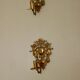 Pair of large Swedish brass wall sconces from the mid-century.