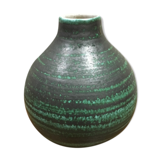 Vase en céramique vert des années 50