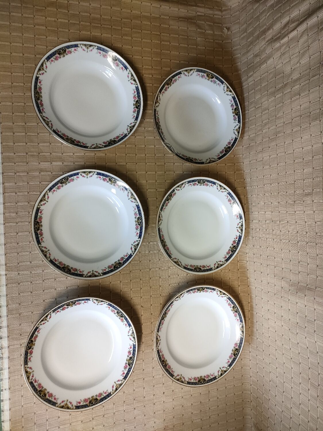 6 hollow plates old Limoges porcelain