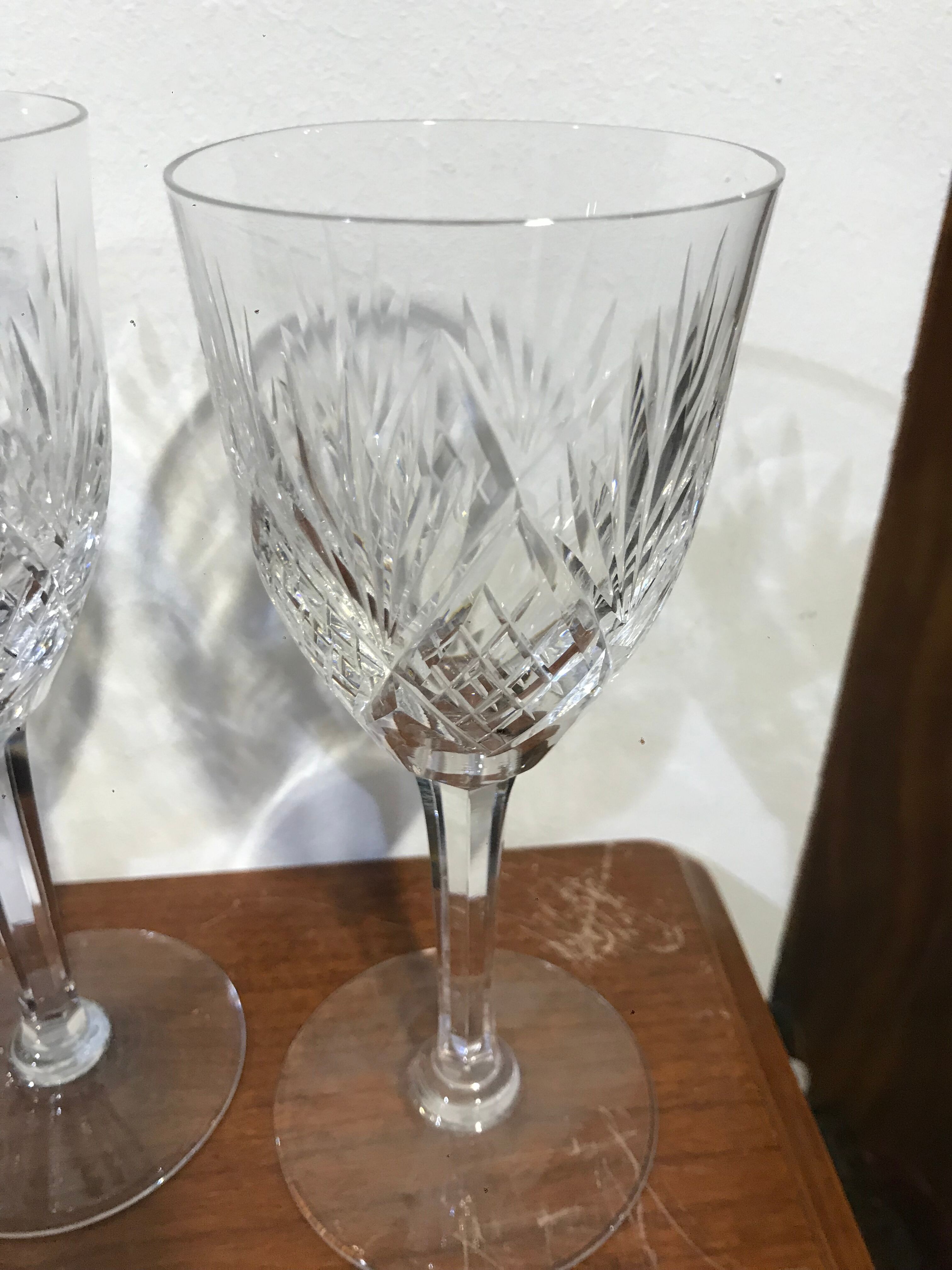 6 glasses of Lorraine crystal wine