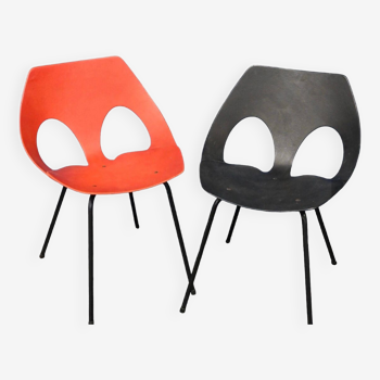 Pair of chairs Carl Jacobs airborne 1960