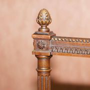 Pair of Carved Golden Wood Accent Chairs
