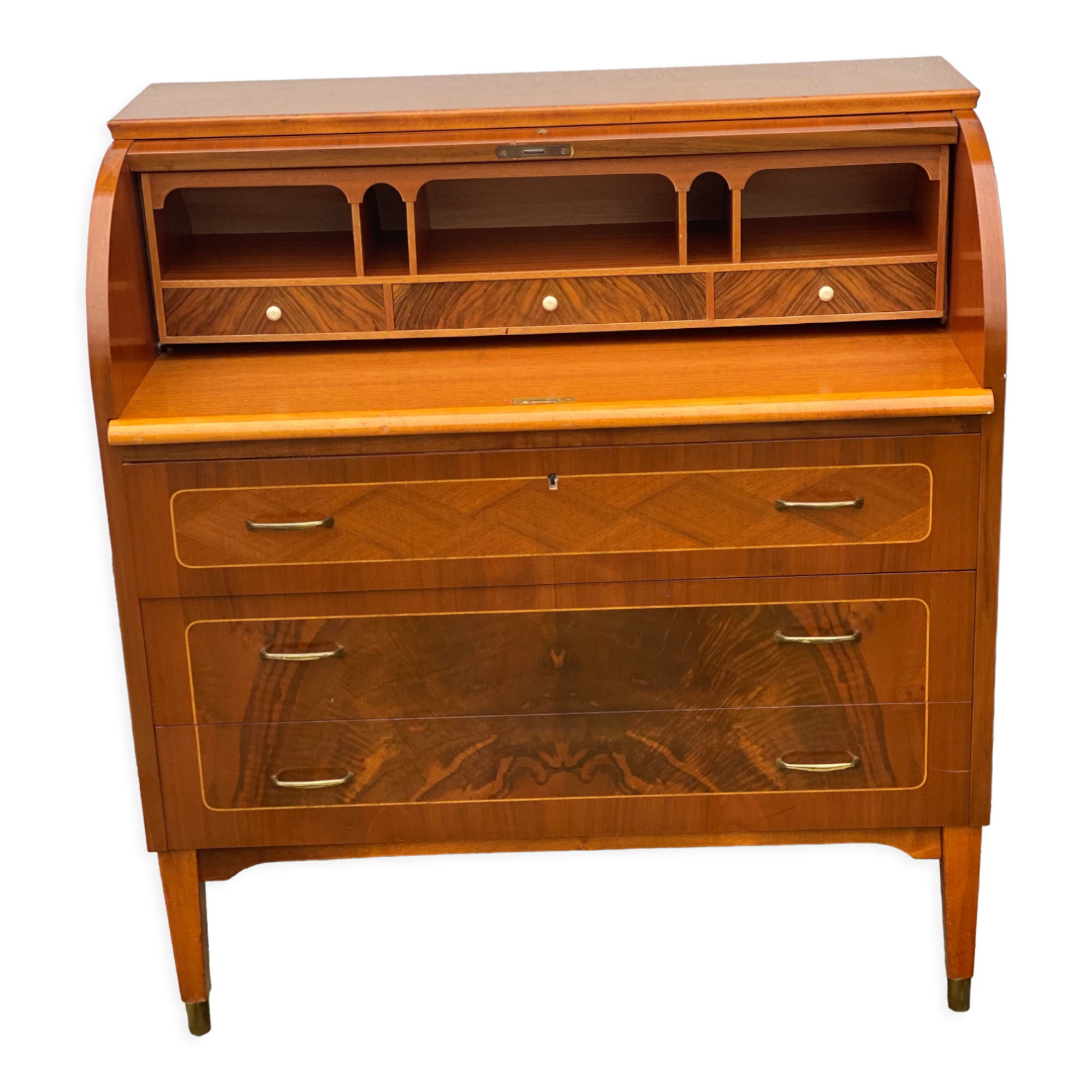 Teak roll top desk by egan Ostergaard for Broderna Gustafssons