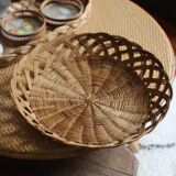 Vintage twisted wicker basket