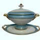 Limoges, soup tureen on stand, porcelain, early 20th century.