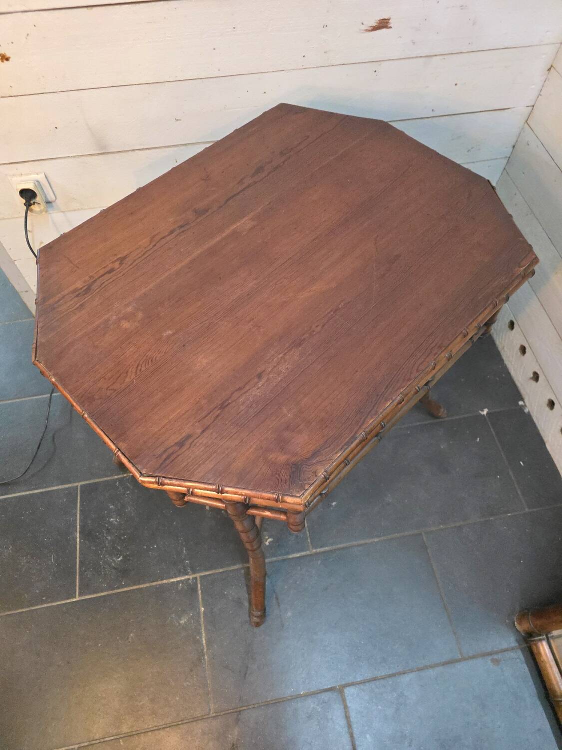 Table d'appoint en bois bambou fin XIXème en pitchin