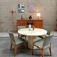Table ronde travertin
