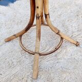 Vintage Bamboo and Rattan Parrot Coat Rack, 1960s