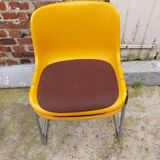 Paire de chaises traineaux Orange