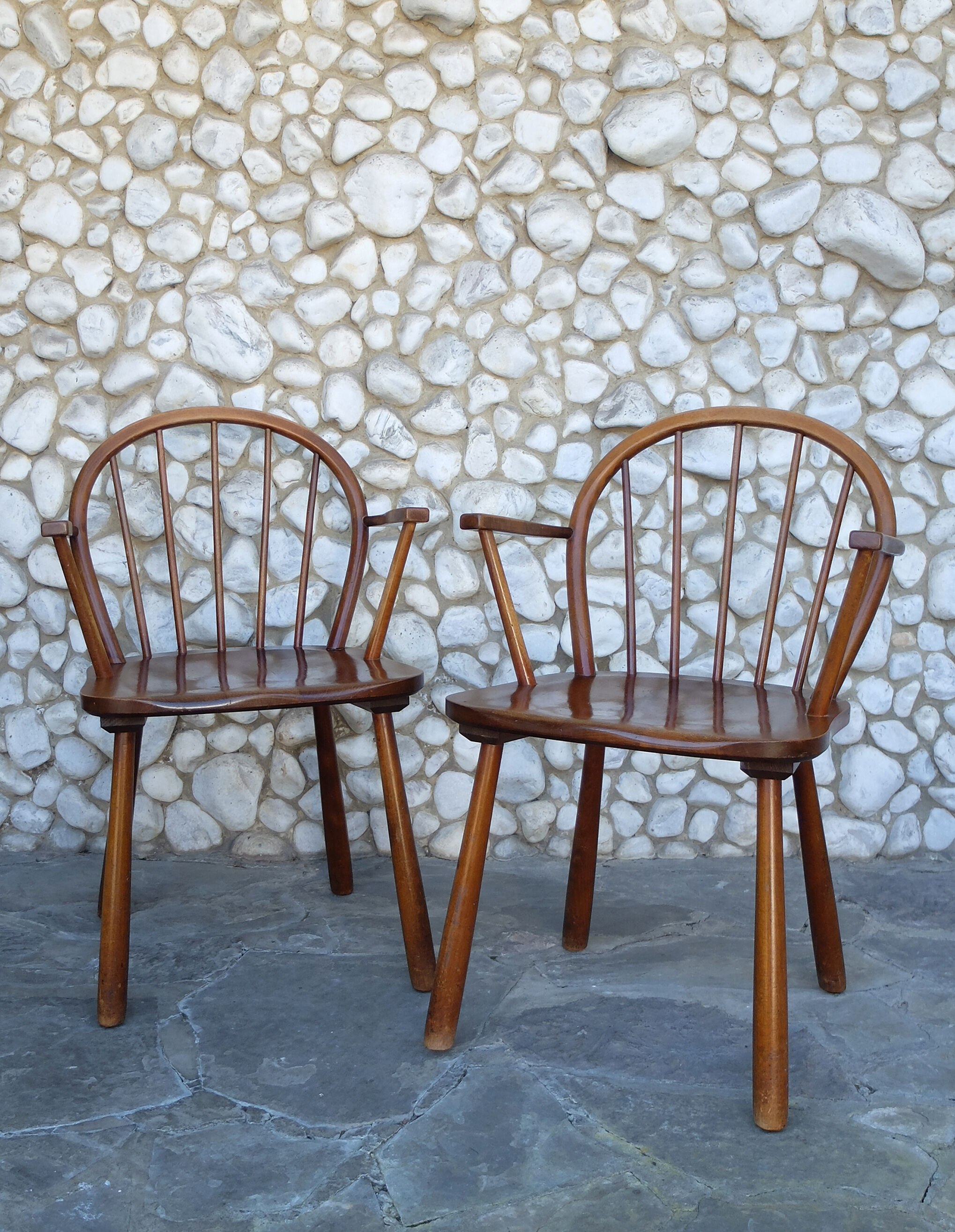 Pair of Scandinavian bars with solid wood Denmark