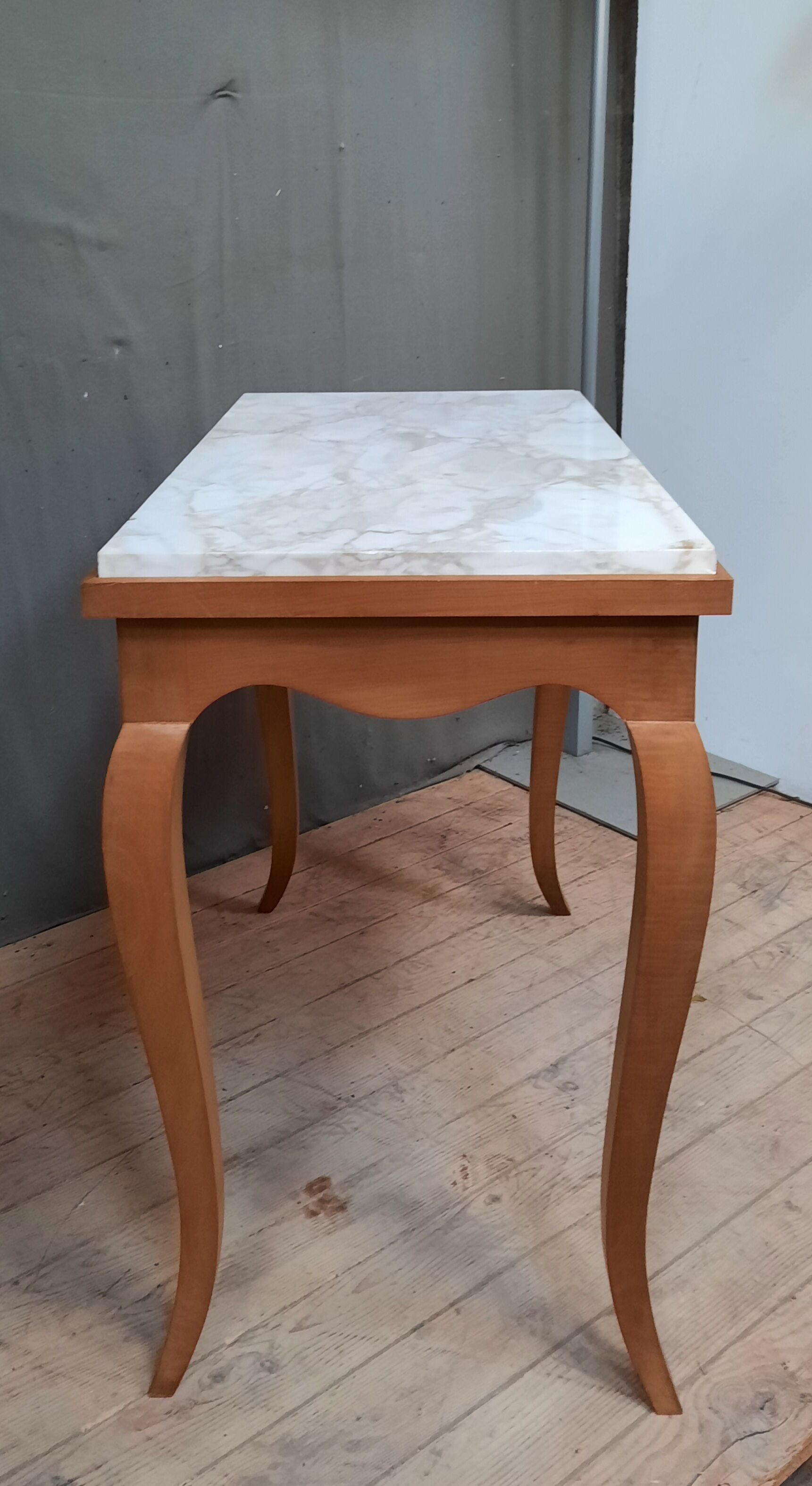 White marble top table