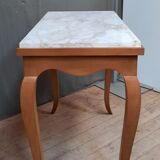 White marble top table