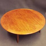 Round oak coffee table from H. Pander & Zn, the Netherlands 1950