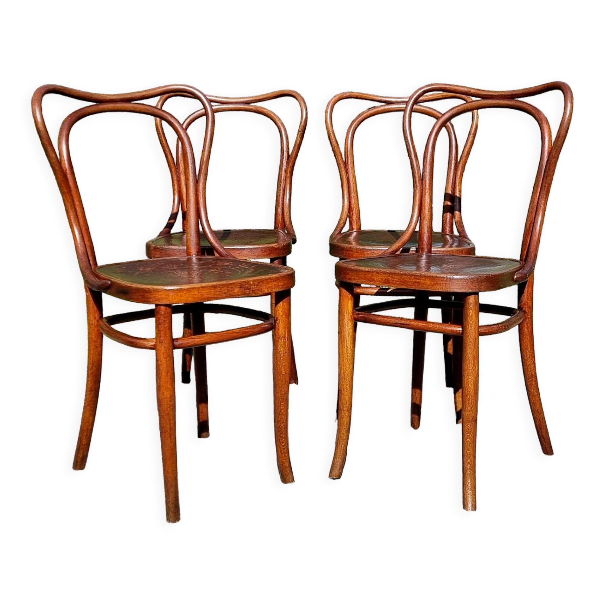 4 chairs bistrot Kohn n°55 early twentieth